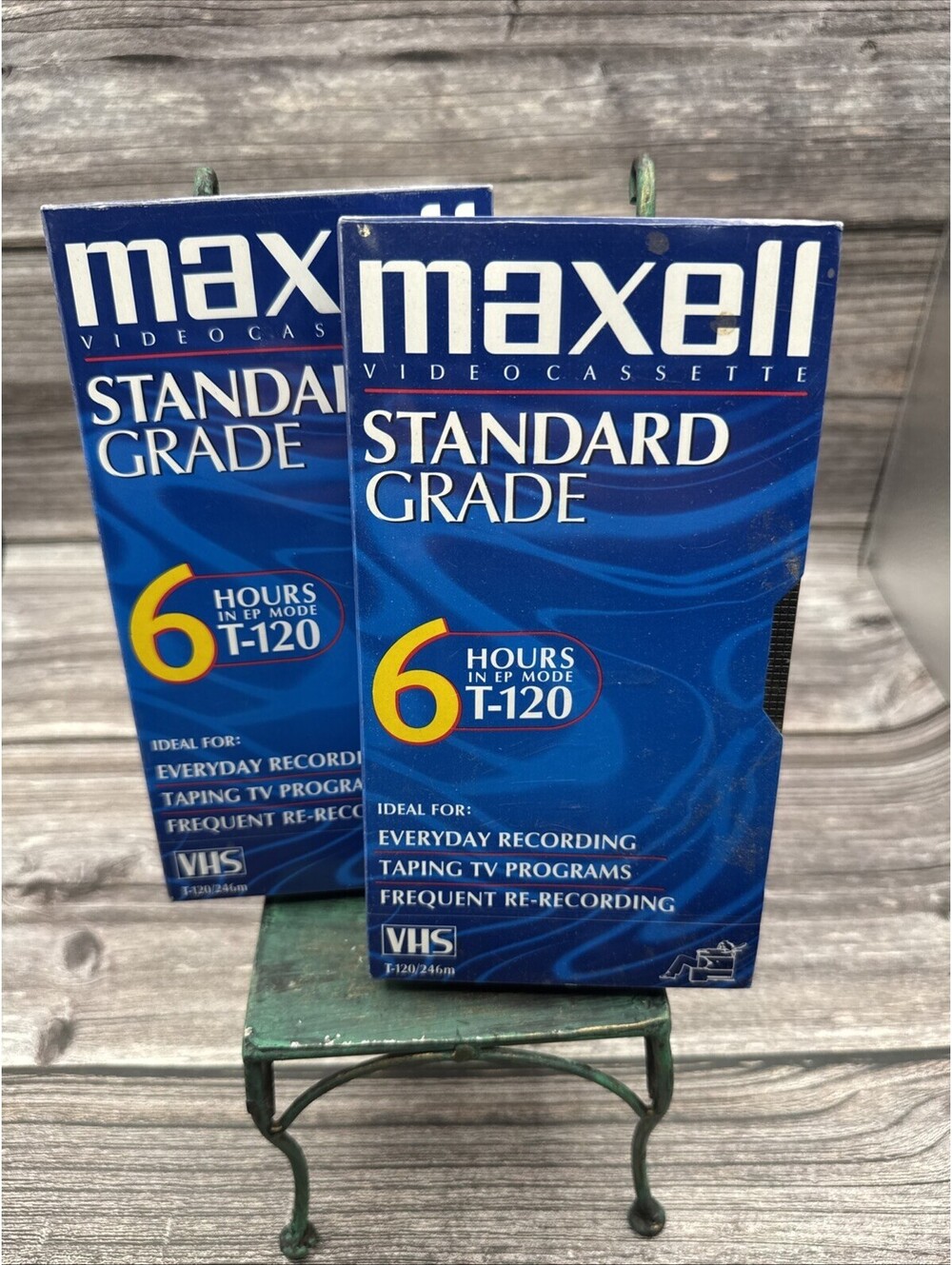 2 Pack Maxell T-120 Standard Grade Video Tapes - 6 Hrs (214016)